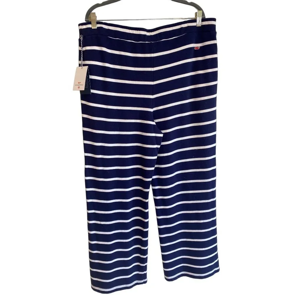NWT Vineyard Vines For Target Womens Blue Sailor Nautical Striped Pants XL NEW - Picture 7 of 13